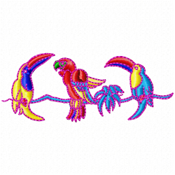 Parrots Embroidery Design 2 Parrots Embroidery Design 2